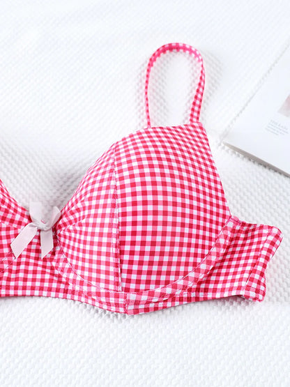 Triangle Bikinis Bow Swimsuit Women Sexy Swimwear Bandage Bikini Set Summer Biquini Female Beachwear Low Waist Thong Swimsuits