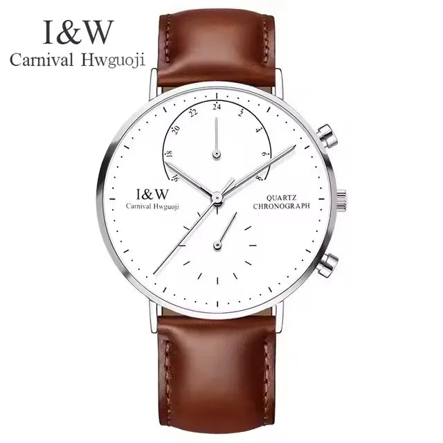 Carnival Brand Luxury Watches for Man Fashion Waterproof Rose Gold Silver Military Clock Men Quartz Wristwatches Reloj Hombre