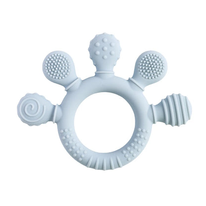 1pc Silicone Teether Baby 0 12 Months Teething Toys Teether Ring Silicone Baby Teether Toys for Toddler BPA Free Baby Toys Gifts