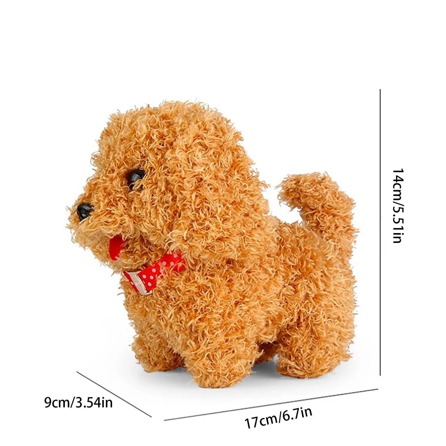 Simulated plush electronic dog, robotic dog, electronic pet that walks and barks, electric puppy toy, holiday gift