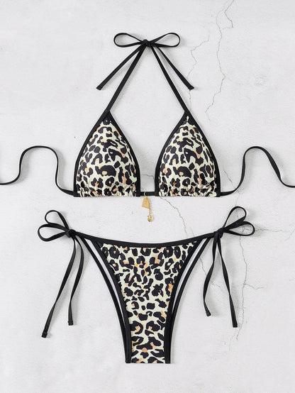 "2026 New Triangle Bikini Set - Floral Print Push Up Swimsuit & Brazilian Bottoms"