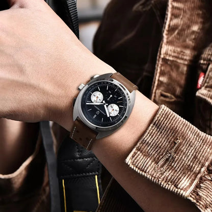 2026 New PAGANI DESIGN Mens Panda Watches Luxury Quartz Watch For Men Chronograph Wristwatches AR Sapphire Leather Luminous Gift