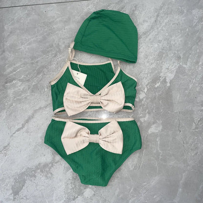 Cute Baby Girls Bikinis Set 2025 Summer Children Beach Wear Ruffle Kids Swimsuit Bathing Suit Printed Swimwear Monokini