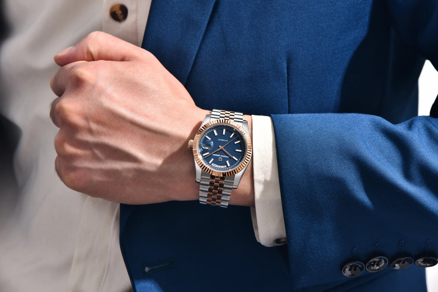 PAGANI DESIGN Watches Pure White Dial Mechanical Watch For Men 2025 New Luxury Sapphire Crystal Automatic Stainless Steel Clock