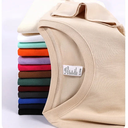 100% Cotton Five Half Sleeve Men's Women Summer T-shirt Loose Short-sleeved Casual Basic Shirt O Neck Solid Color Tops