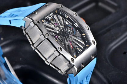 PAGANI DESIGN  Luxury Mens Quartz Watches Barrel Shape Waterproof Wrist Watch For Men VH65 Silicone Luminous Sapphire Mirror