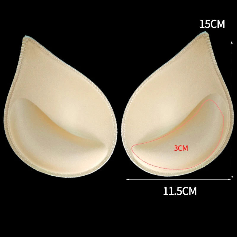 Women Sexy Breast Insert Push Up Bra Enhancer Swimsuit Bikini Pad Removeable Foam Chest Accessories Swimsuit Thickness 4/5/6cm