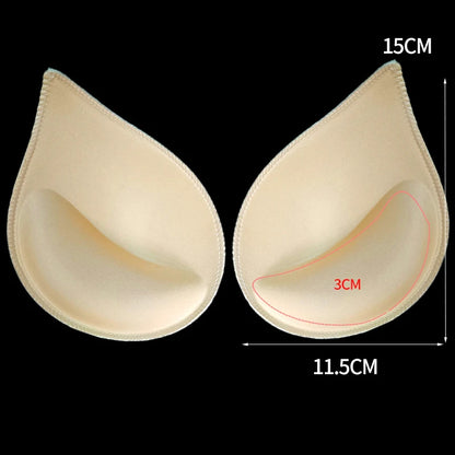 Women Sexy Breast Insert Push Up Bra Enhancer Swimsuit Bikini Pad Removeable Foam Chest Accessories Swimsuit Thickness 4/5/6cm