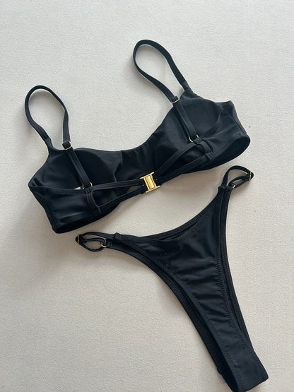 Push Up Bikinis 2025 Sexy Women Swimsuit Swimwear Female Thong High Cut Bikini Set Biquini Bathing Suit Swimming Suit Beachwear