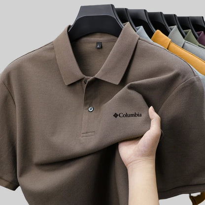 100% pure cotton summer new men's short sleeved polo shirt comfortable and breathablehigh-end brand designer embroidered T-shirt