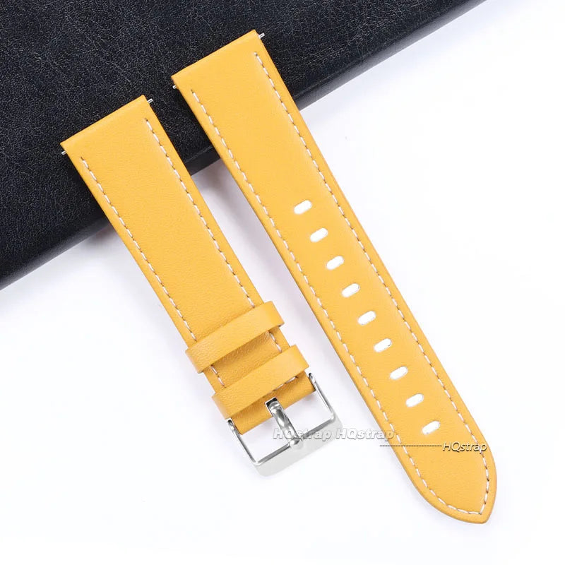 Genuine Calfskin Leather Watchbands Quick Release Watch Band 20mm 22mm for Smartwatch Strap Men Women Watches Accessories Belt