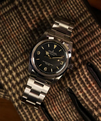 Hruodland 2025 36mm New Classic Automatic Men Dress Watches NH38 Mechanical Stainless Steel Bracelet Black Sport Wristwatch Male