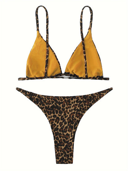 High Cut Micro Bikini Women Leopard Bandage Push Up Swimsuit Sexy Bathing Suit Padded Thong Swimwear Biquini Trajes De Baño 2026