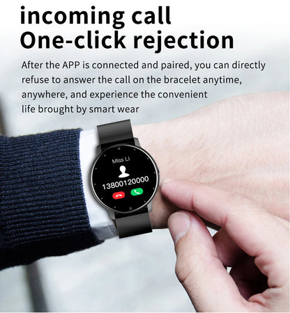 LIGE New Smart Watch Men Sports Fitness Watches Heart Rate Full Touch Screen Bluetooth Call 2026 New Ultra Light Smartwatch Men
