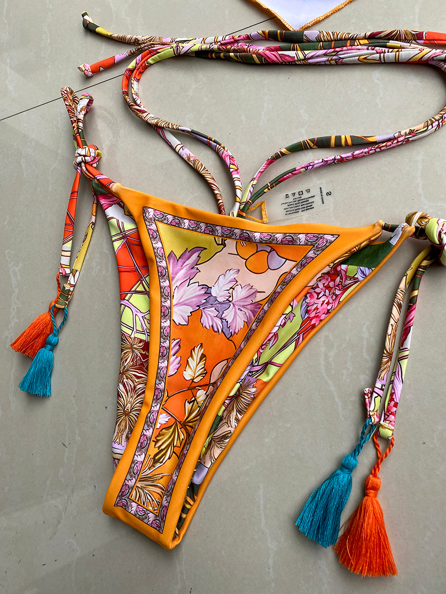 Printed Crop Top Bikini 2025 Women Bikinis Brazilian Swimwear Female Swimsuit Two-pieces Bikini Set High Cut Bathing Suit Swim