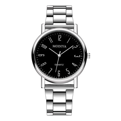 Fashion Men's Watch Casual Silver Alloy Band Male Business Quartz Watches Clock Wristwatches