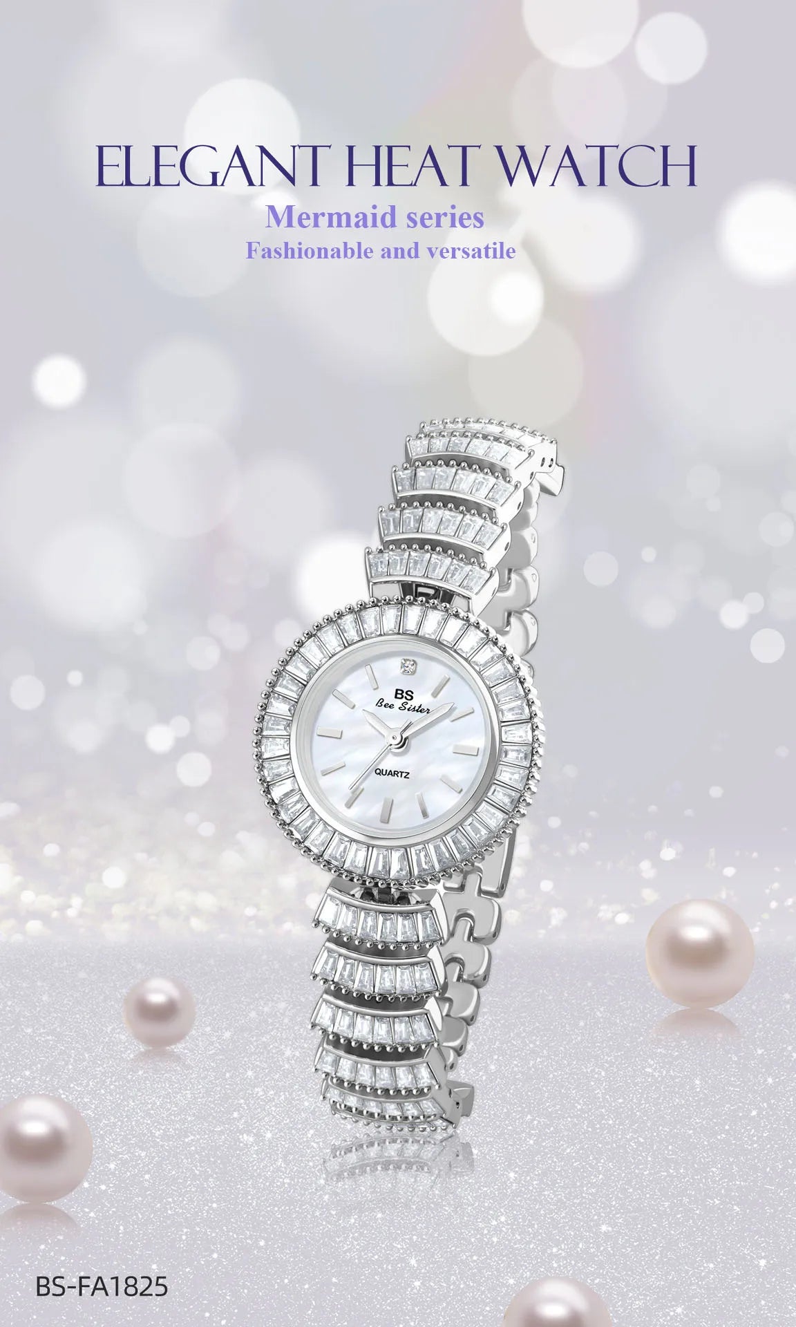 UTHAI Women Watch Light Luxury Brand Female Bracelet Exquisite Mermaid Full Diamond Waterproof Ladies Fashion Quartz Watches