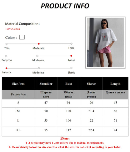 Bornladies 100% Cotton Poker Card Printed T-Shirt Women's Fashionable O-Neck Loose Short Sleeved Female Summer New Casual Top