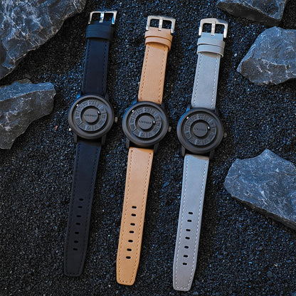 2/3PCS Fashion Roma Dial Men Quartz Watches Casual Leather Strap Wrist Watches Male Clock Reloj Hombre（Without Box）