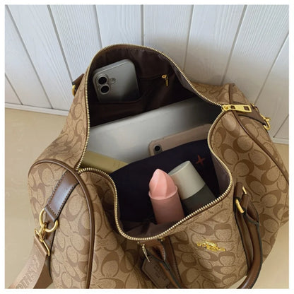 Women's Classic Boston Handbag Large Capacity Elegant Travel Duffle Bags for Women Weekend Luggage Travel Shoulder Bag