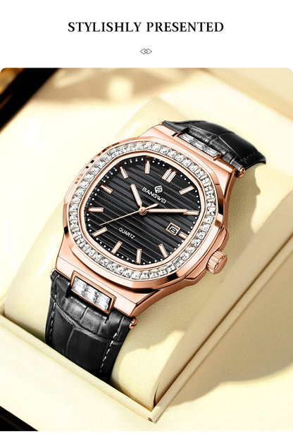 LIGE New Fashion Date Couple Watches 30M Waterproof Luminous Valentine's Day Gift Stainless Steel Watch Men Women Quartz Watch