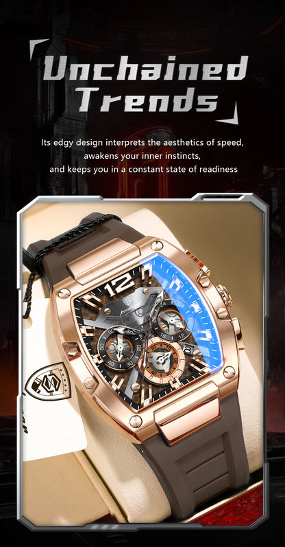 POEDAGAR Fashion Military Men's Watches Luminous Waterproof Date Sports Male Clock Chronograph Silicone Quartz Luxury Wristwatch