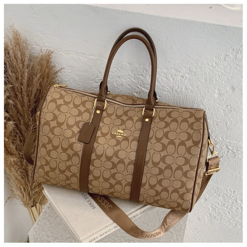Women's Classic Boston Handbag Large Capacity Elegant Travel Duffle Bags for Women Weekend Luggage Travel Shoulder Bag