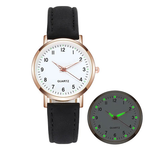Fashion  Luminous  Leather Strap Wristwatch Women Small Dial Quartz Watch Ladies Clock Gift Relojes Para Mujer Dropshipping