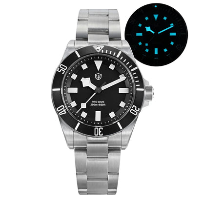 Watchdives WD1969 Pro Watch VH31 Sweep Seconds Quartz Movement Waterproof BGW9 Luminous Sapphire Glass 38mm Vintage Men Watches