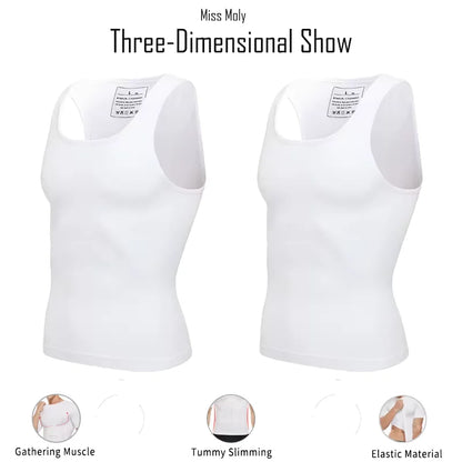 Mens Slimming Body Shaper Chest Compression Shirts Tummy Control Shapewear Gynecomastia Abdomen Slim Vest Waist Trainer Corset
