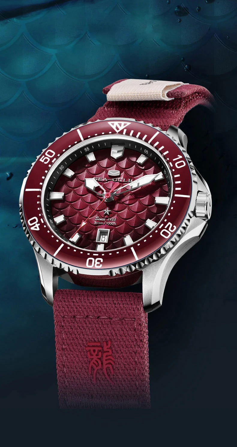 Seagull Ocean Series Man Watch King of the Dragon Automatic Mechanical Watch 300M Waterproof Watches for Man Diving Watch 1216