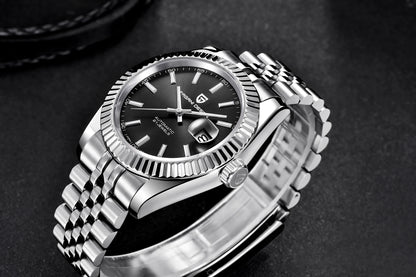 PAGANI DESIGN Watches Luxury Diamond Dial Mechanical Watch For Men Top NH35 Movt Sapphire Glass Stainless Steel Waterproof Watch