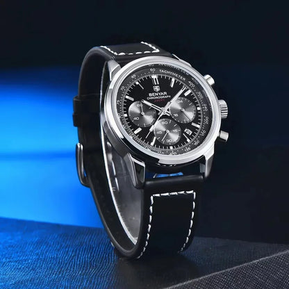 BENYAR 5188 New Quartz Watches for Men Top Brand 42MM Military Watch Luxury Chronograph 30M Waterproof Male Clock Reloj Hombre
