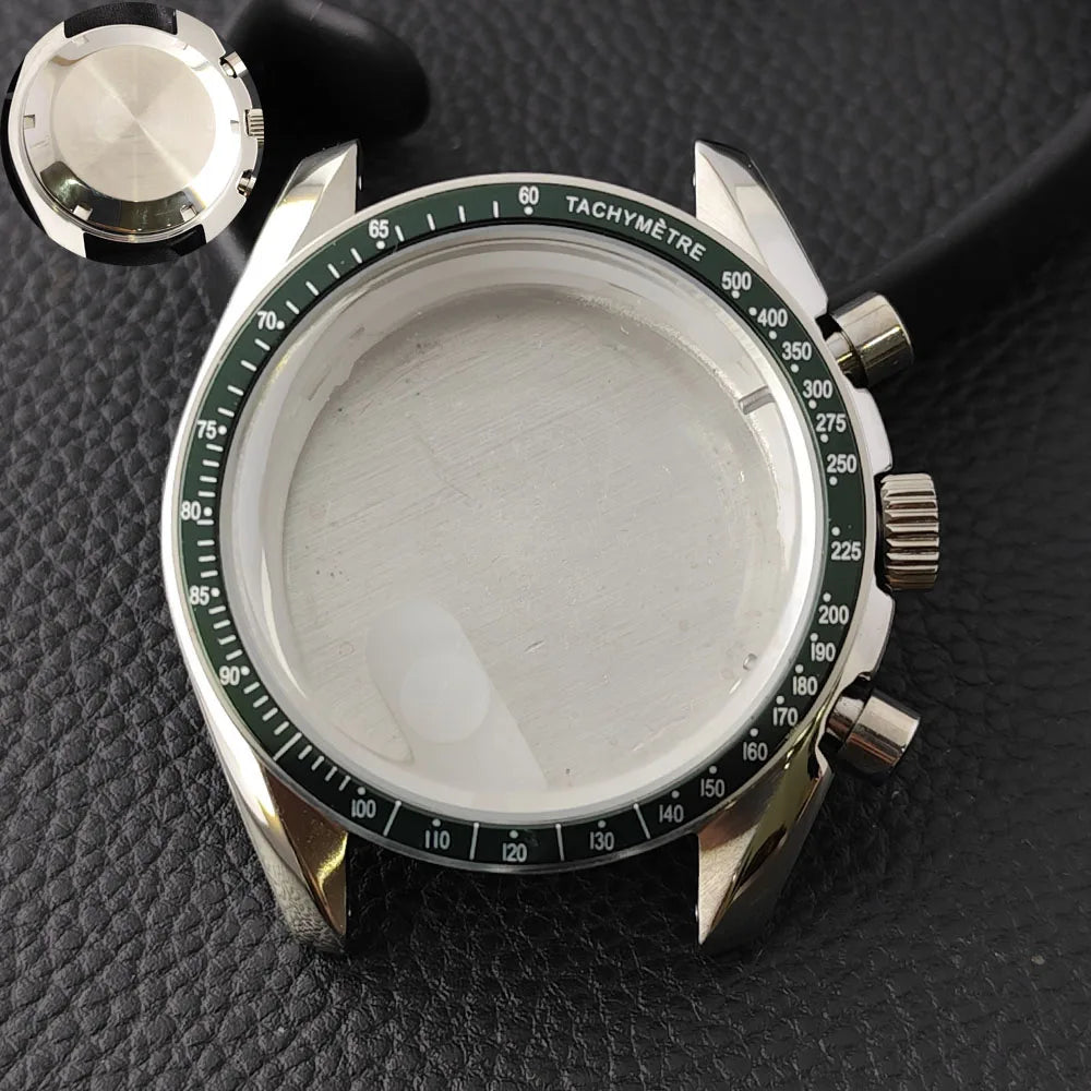 39.7mm MoonSwatch Chronograph Watches Stainless Steel Case Fit VK63 Movement Accessories Sapphire Glass Watch 20mm Strap Moon