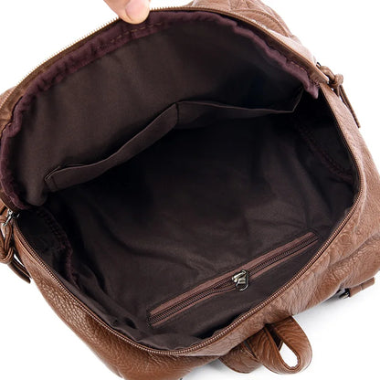 Women High quality leather Backpacks Vintage Female Shoulder Bag Sac a Dos Travel Ladies Bagpack Mochilas School Bags For Girls