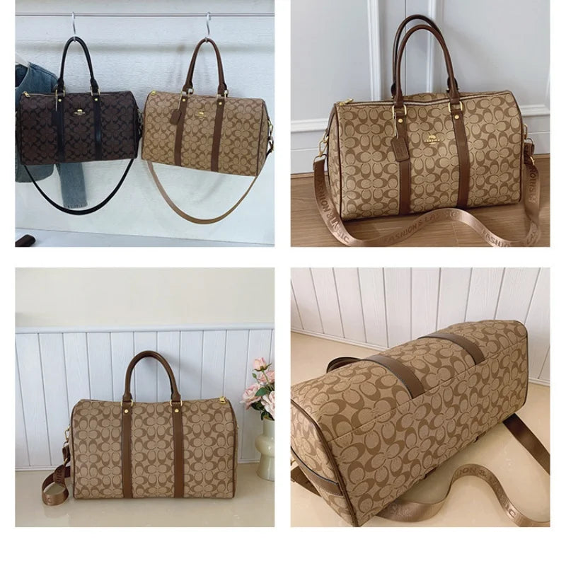 Women's Classic Boston Handbag Large Capacity Elegant Travel Duffle Bags for Women Weekend Luggage Travel Shoulder Bag