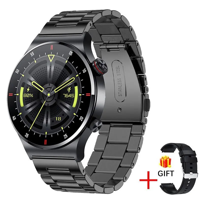 LIGE ECG+PPG Bluetooth Call Smart Watch Men 2023 Sports Bracelet NFC Waterproof Custom Watch Face Men SmartWatch For IOS Android