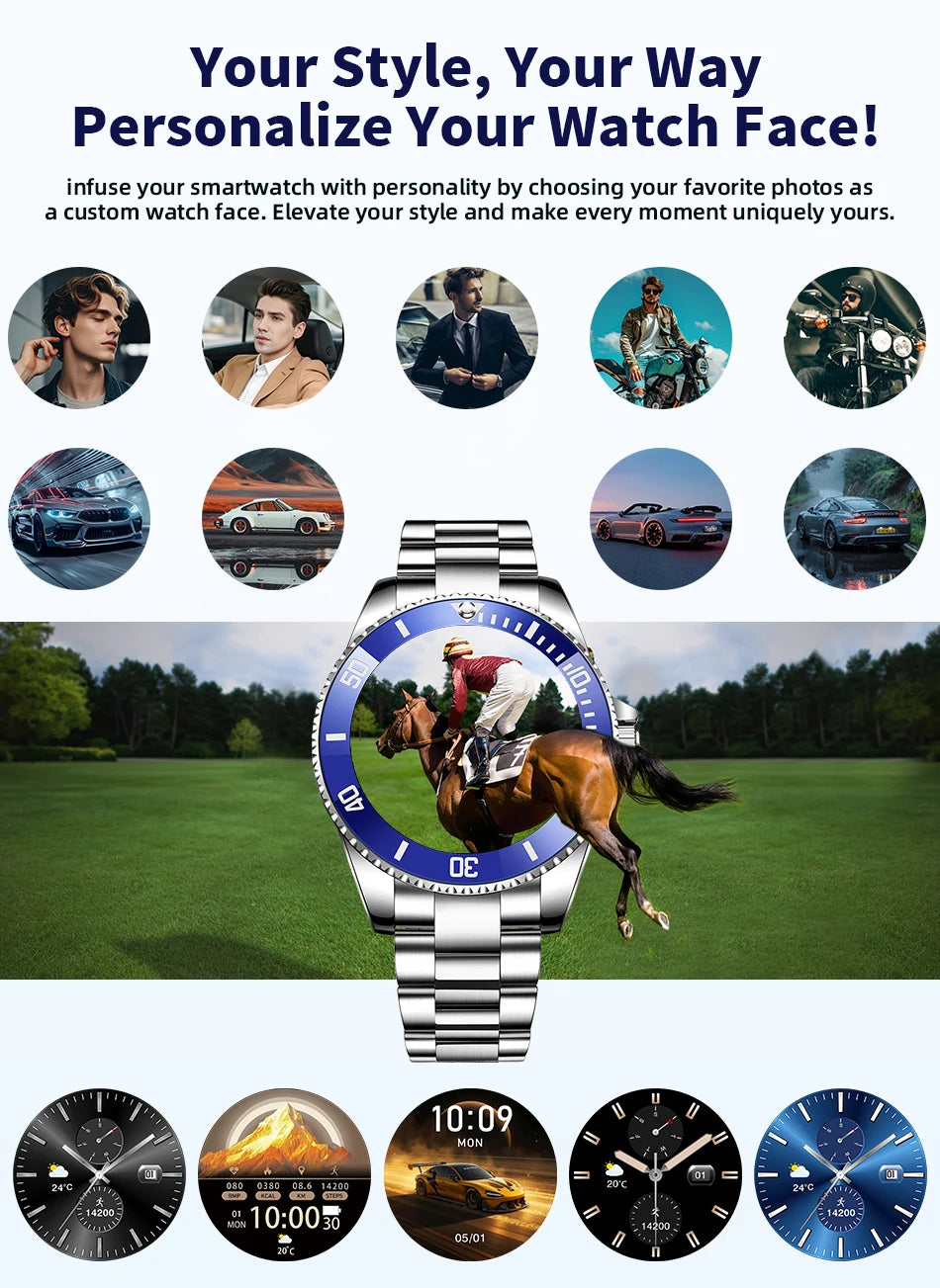 New 2026 Style Luxury Smart Watch Dials Answer Call For Men Waterproof Sport Digital Business Smart Watches For Gift Smart Band