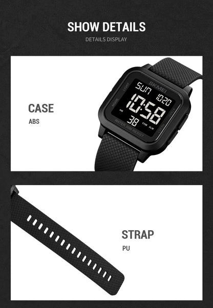 SKMEI 1894 Sport Electronic Watch for Men Shockproof Waterproof Countdown Mens Wristwatch Military Alarm Clock 1960 Reloj Hombre