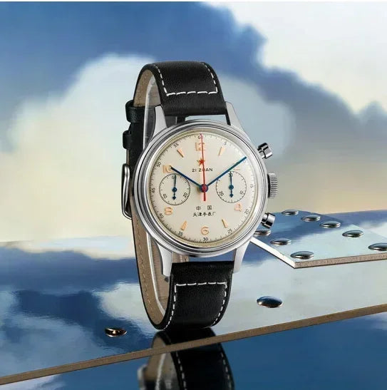 Men's watches 1963 pilot watch 42mm waterproof retro quartz chronograph