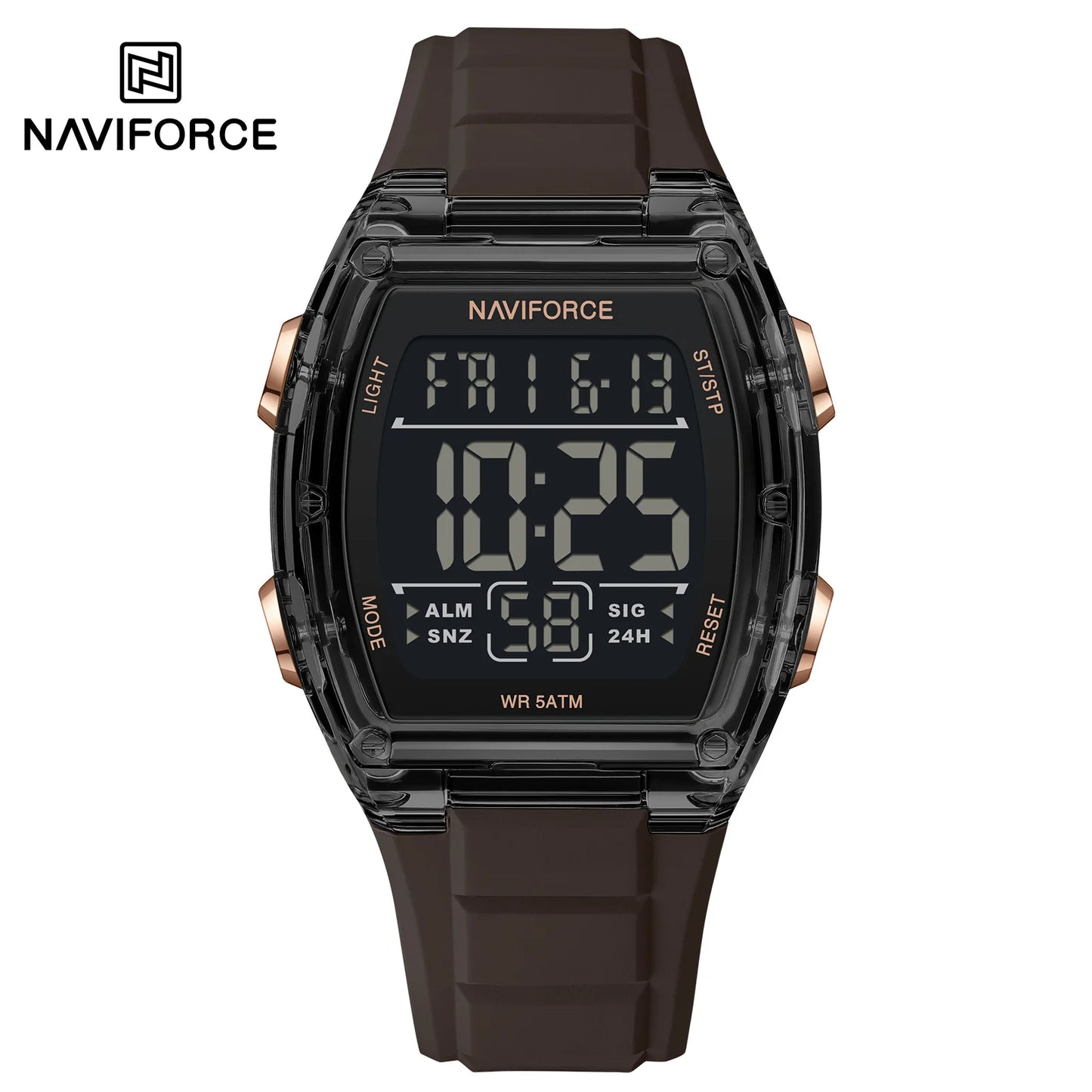 NAVIFORCE Top Brand Luxury Mens Watches Alarm Stopwatch LED Digital Backlight Display Waterproof Sport Watch Men Montre Homme