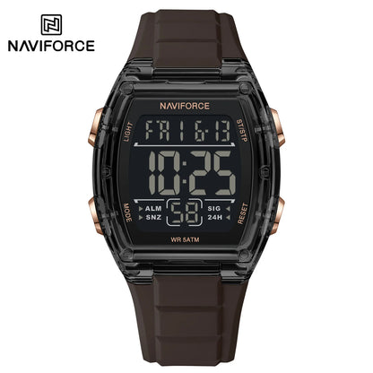 NAVIFORCE Top Brand Luxury Mens Watches Alarm Stopwatch LED Digital Backlight Display Waterproof Sport Watch Men Montre Homme