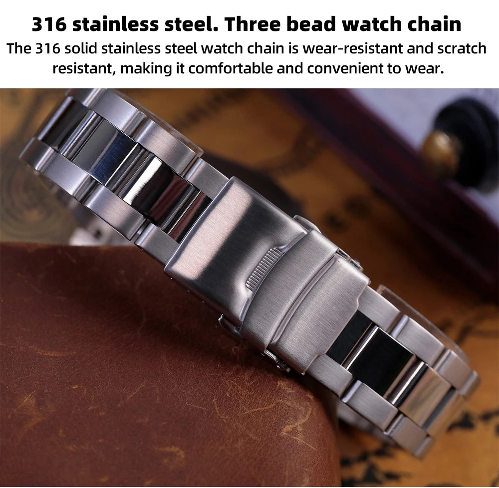 ADDIESDIVE Men's Watch BGW9 Super Luminous 316L Stainless Steel 20Bar Diving Quartz Steel Watches