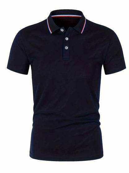 2025 Hot Sale Men's Summer Casual Breathable Comfortable Polo Shirt Men's Solid Color High Quality Short Sleeve T-Shirt