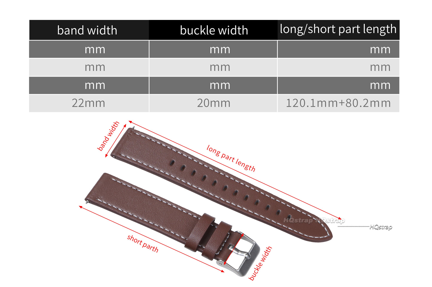 Genuine Calfskin Leather Watchbands Quick Release Watch Band 20mm 22mm for Smartwatch Strap Men Women Watches Accessories Belt