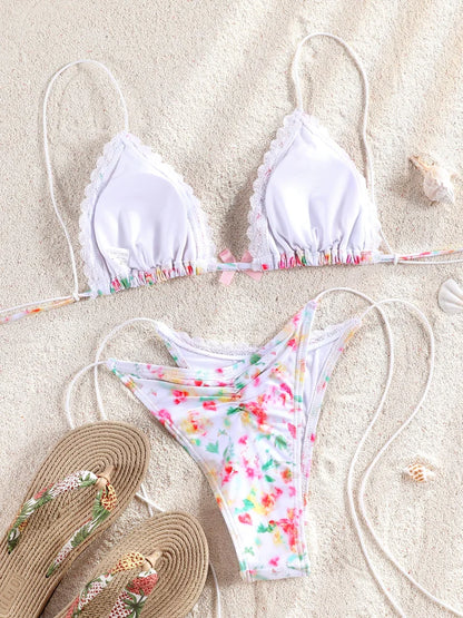 Zrtak Push Up Bikinis Sexy Swimsuit Women Bikini Beachwear Solid Bathing Suit Bandage Swimwear Thongs Bikini Sets Folds