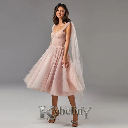Kybeliny Luxury Rhinestones Graduation Dresses Mermaid Pleat Tulle Off the Shoulder Vestidos de Graduacion Customization