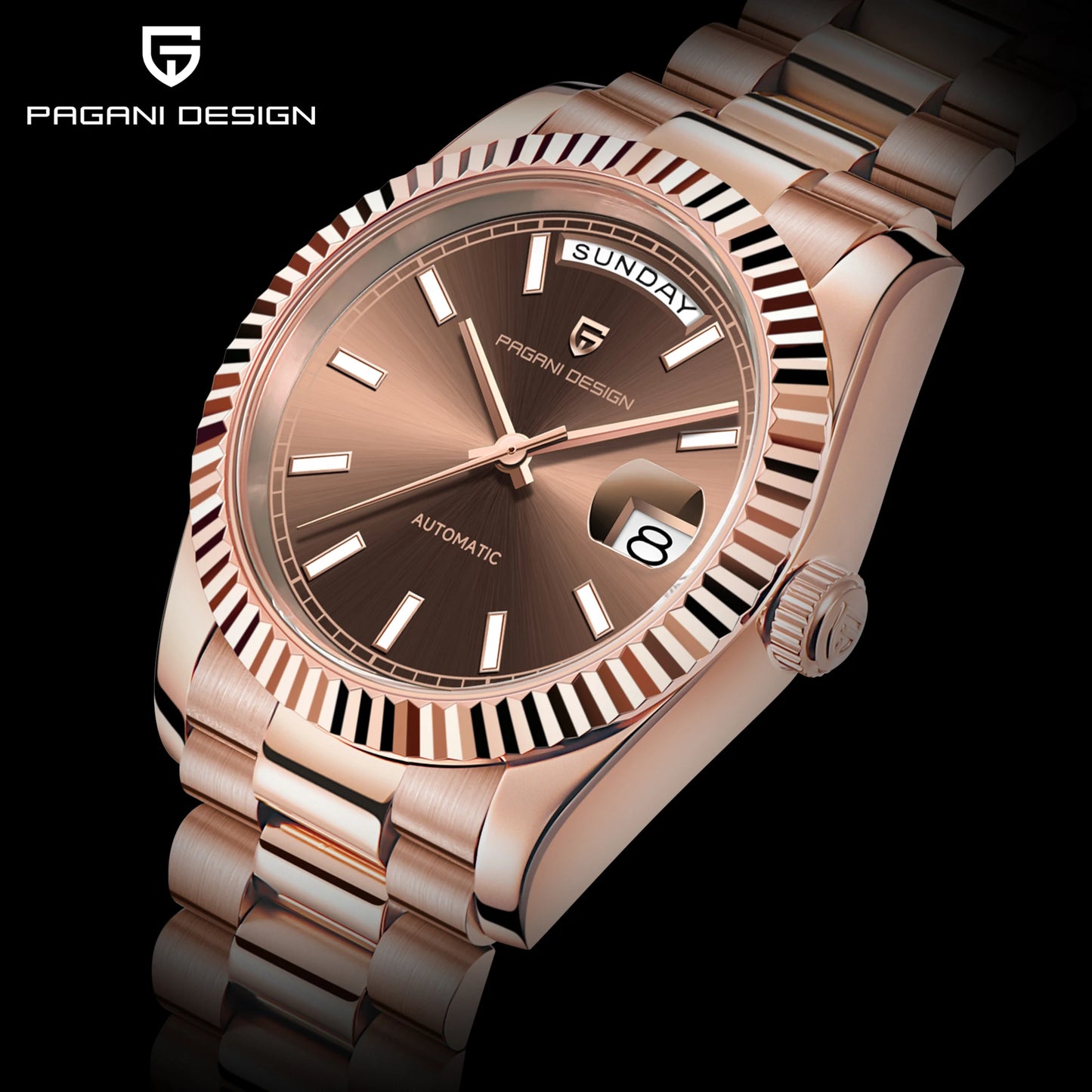 PAGANI DESIGN Watches Pure White Dial Mechanical Watch For Men 2025 New Luxury Sapphire Crystal Automatic Stainless Steel Clock