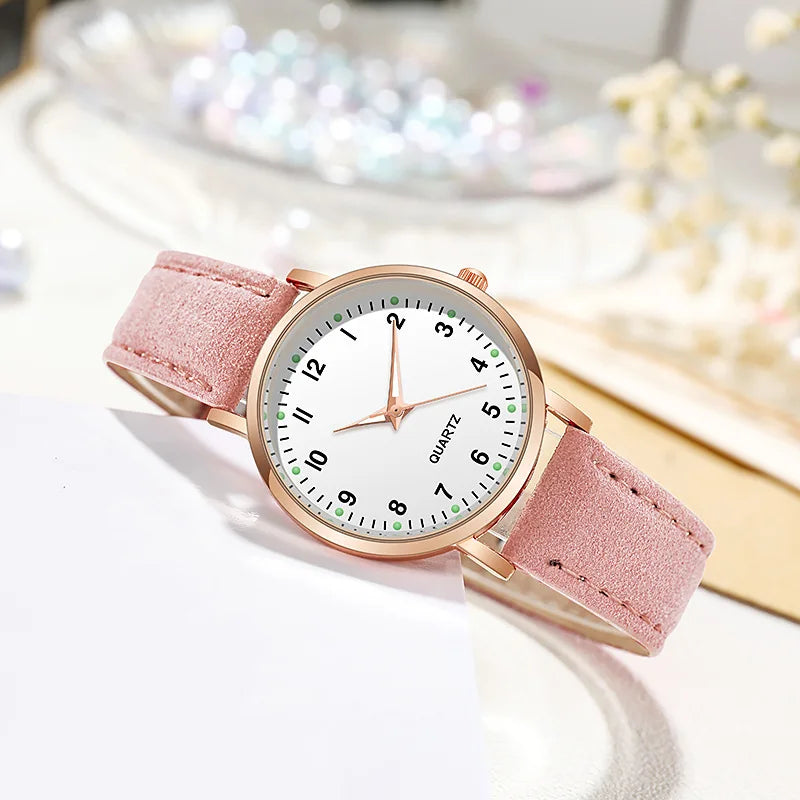 Fashion  Luminous  Leather Strap Wristwatch Women Small Dial Quartz Watch Ladies Clock Gift Relojes Para Mujer Dropshipping