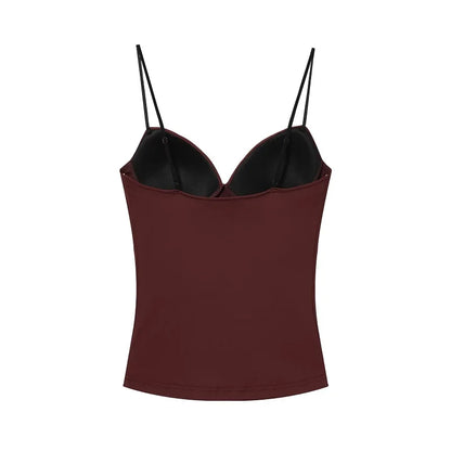 MUJER Sexy Corset Top Women Backless Bra Crop Top Woman Tanks & Camis Slip Tops for Women Sleeveless Bustier Tops Women Camisole